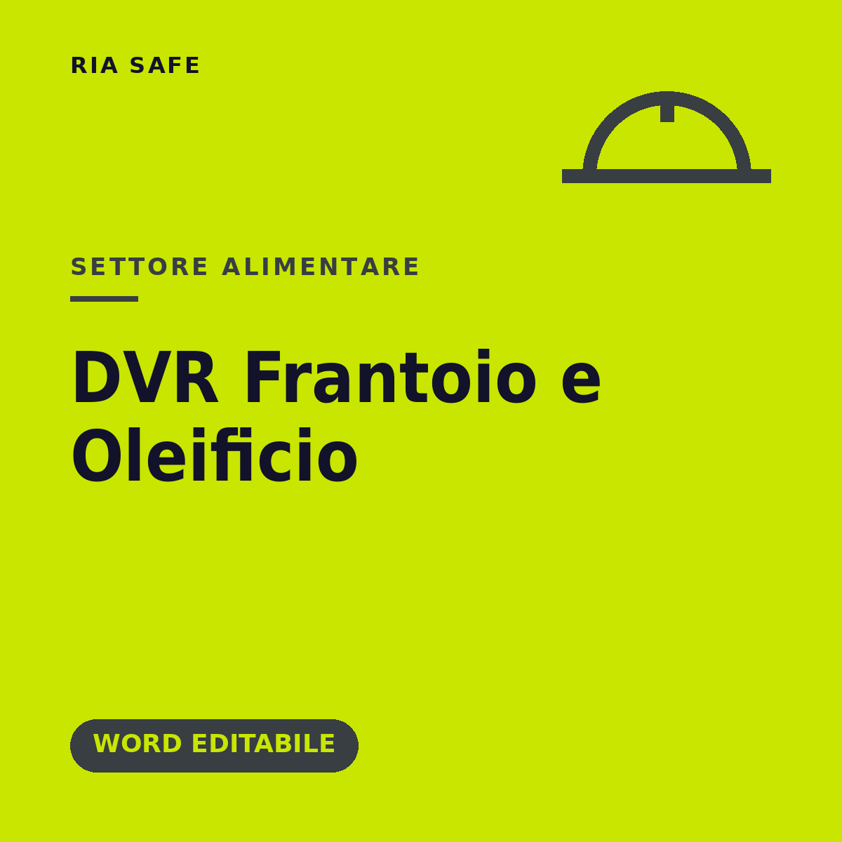 DVR Frantoio Word Editabile – Valutazione Rischi Oleificio