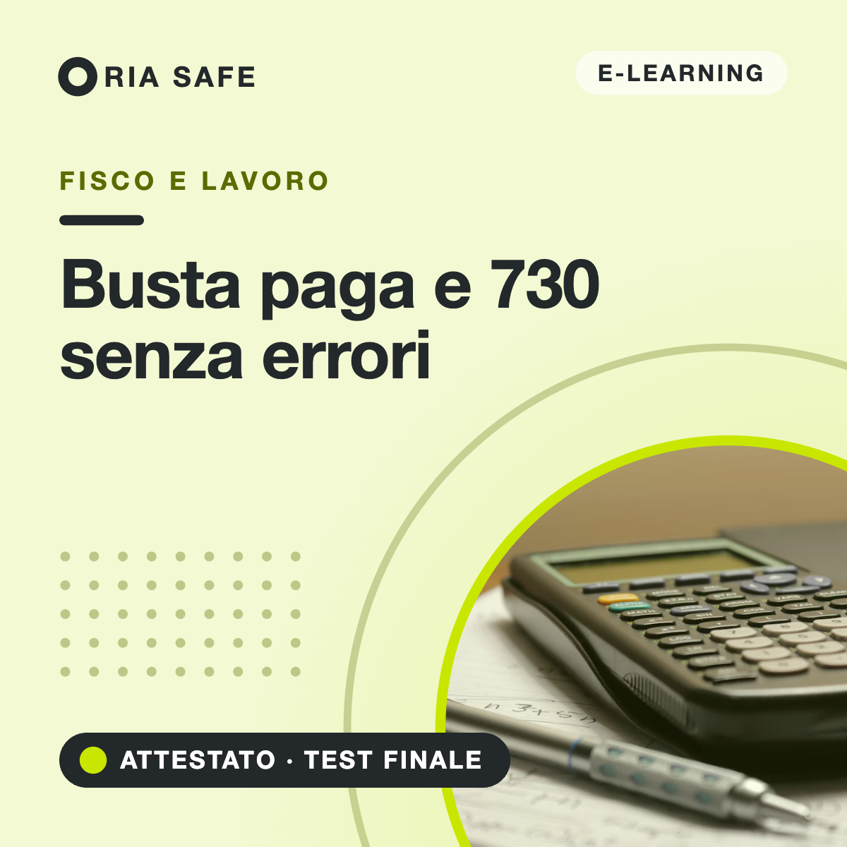 Corso online Busta paga e 730 senza errori – RIA SAFE
