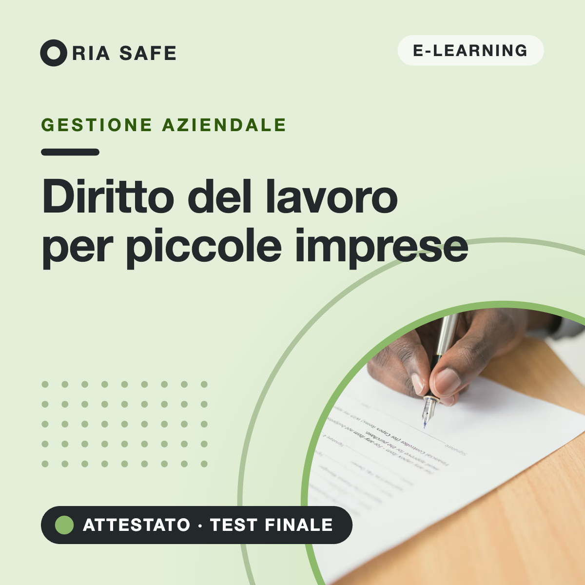 Corso online Diritto del lavoro per piccole imprese – RIA SAFE