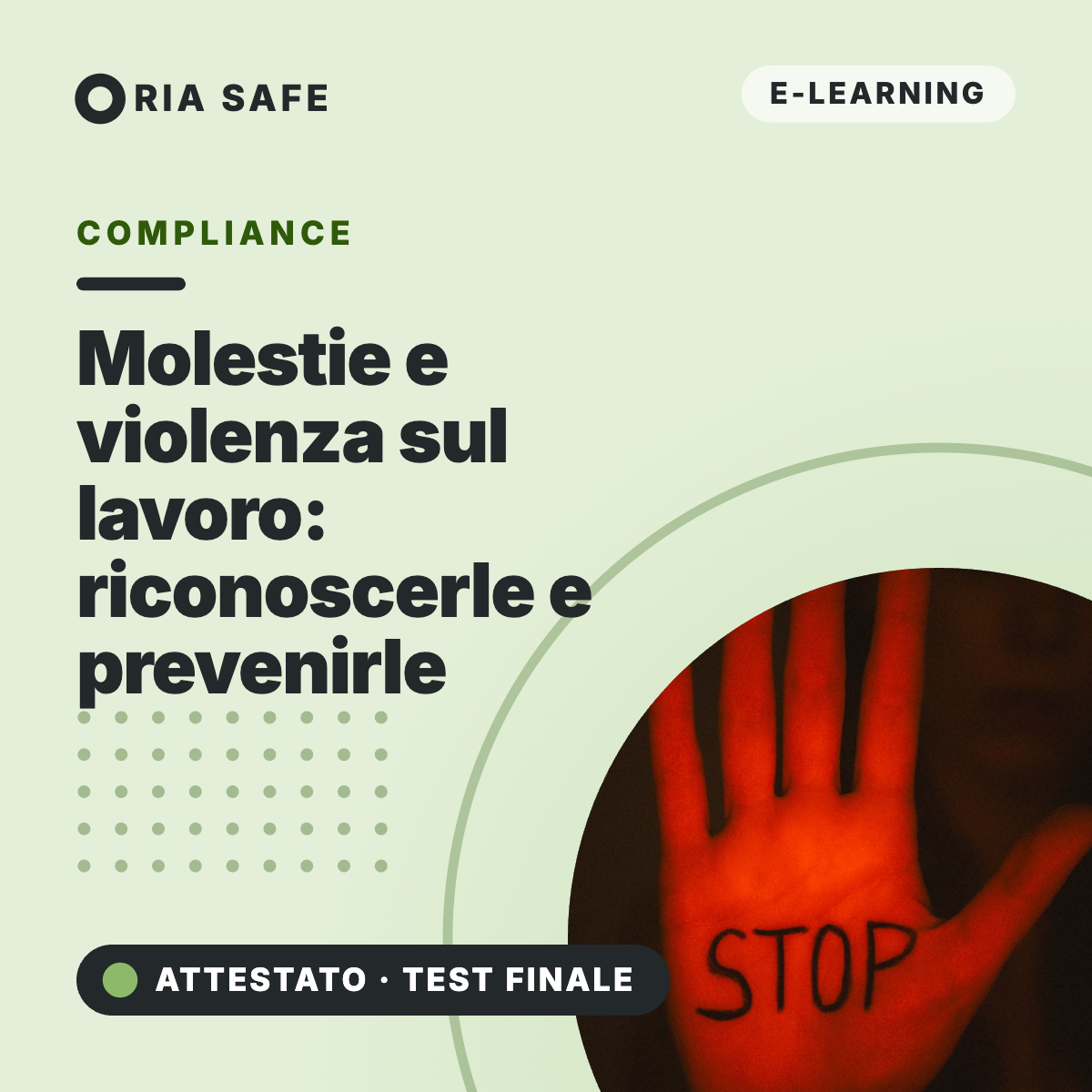 Corso Molestie e violenza sul lavoro