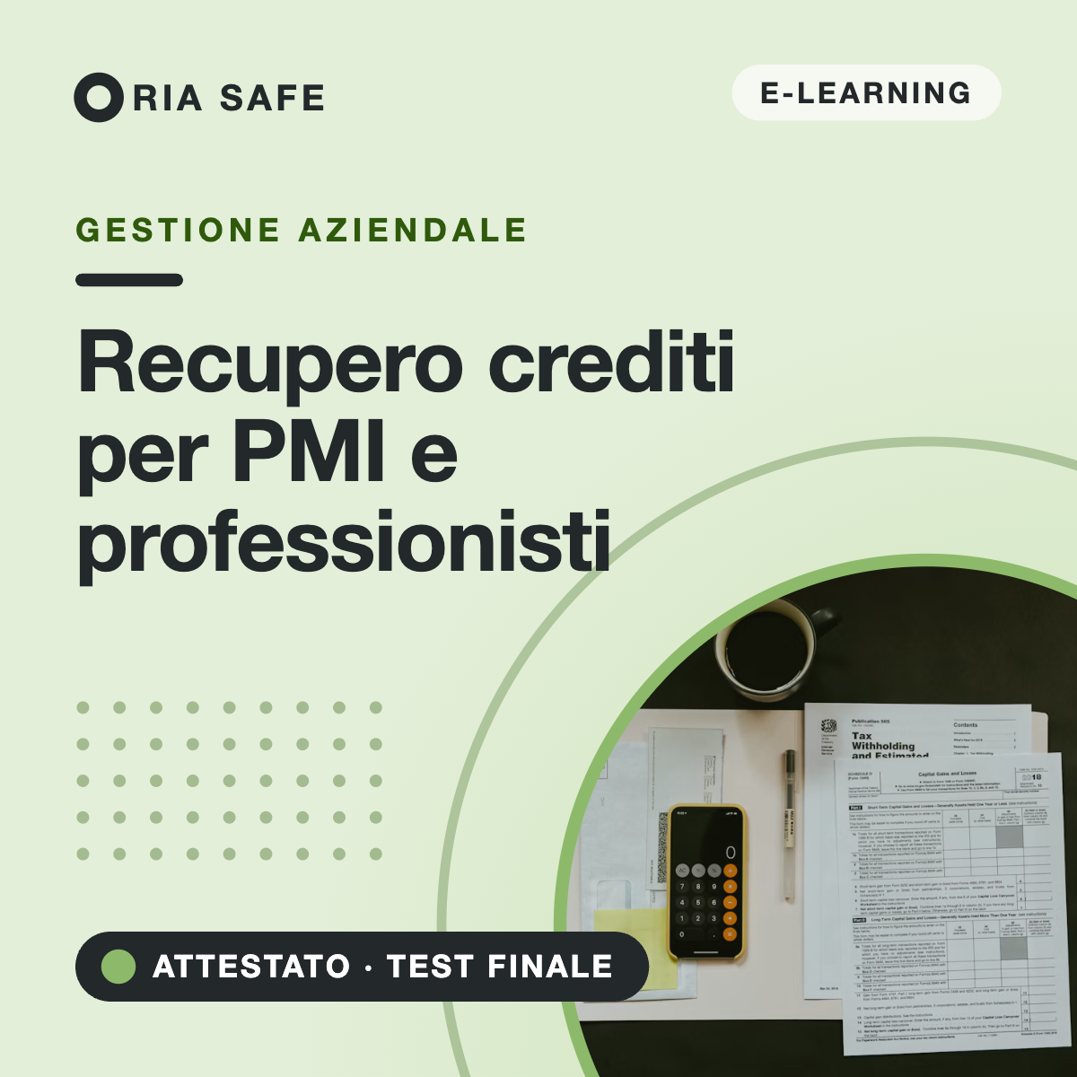 Corso online Recupero crediti per PMI e professionisti – RIA SAFE