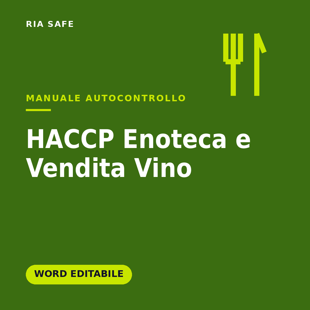 Manuale HACCP Vendita Vino Enoteca Word Editabile – Documento