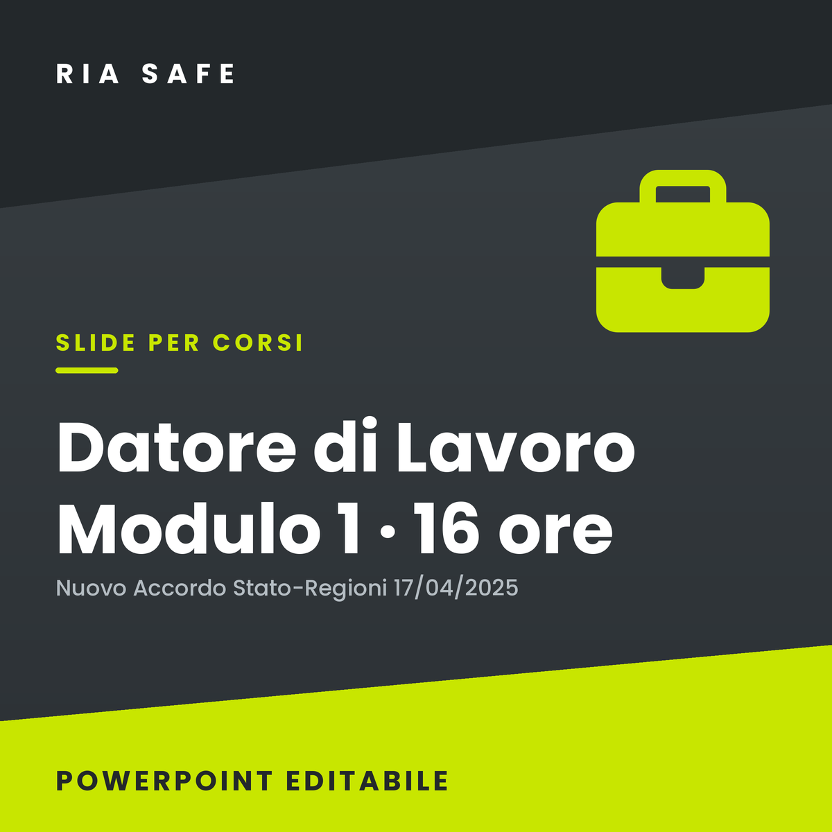 Slide Corso Datore di Lavoro – Modulo 1 (16 ore) – ASR 2025