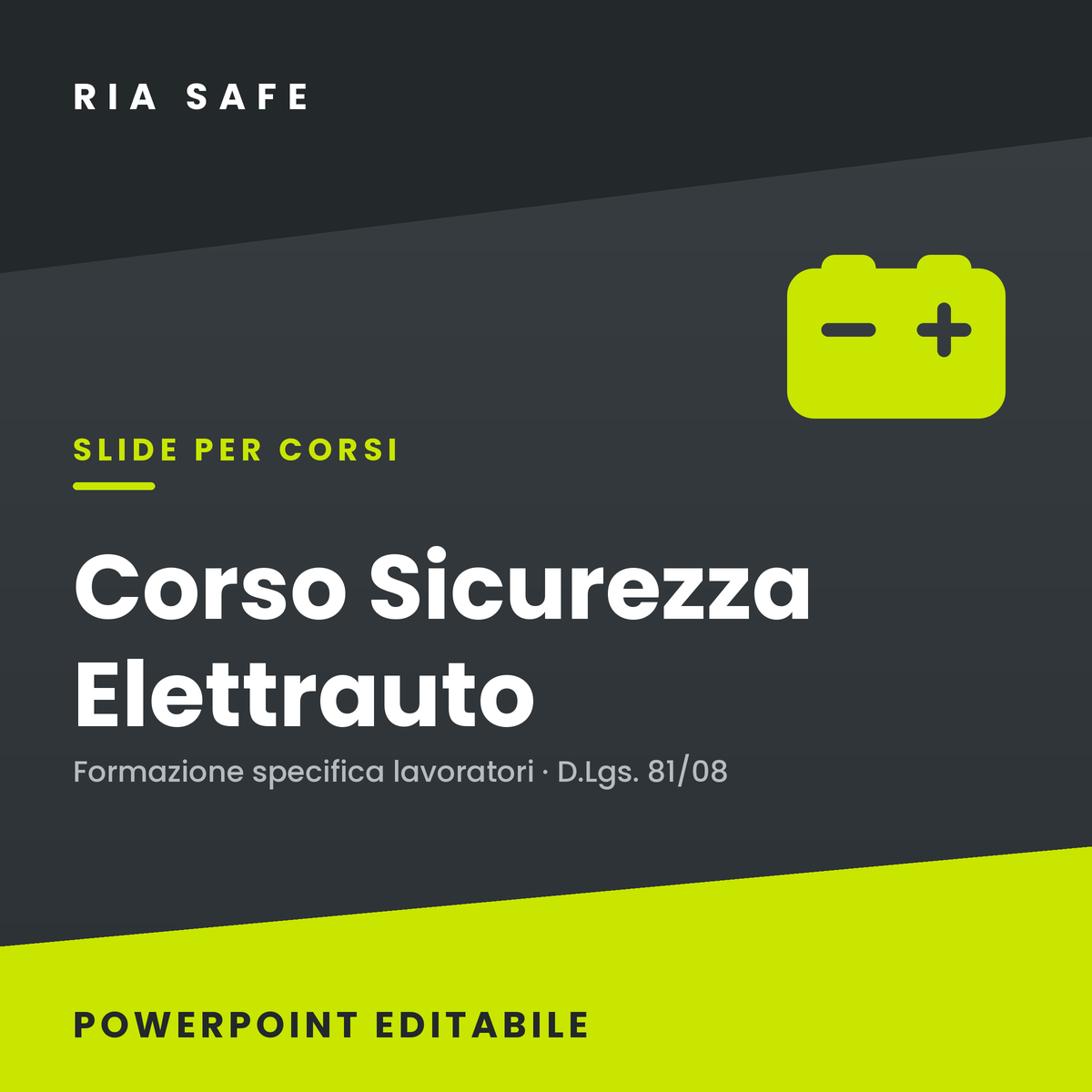 Slide Corso Sicurezza Elettrauto – Formazione Specifica Lavoratori