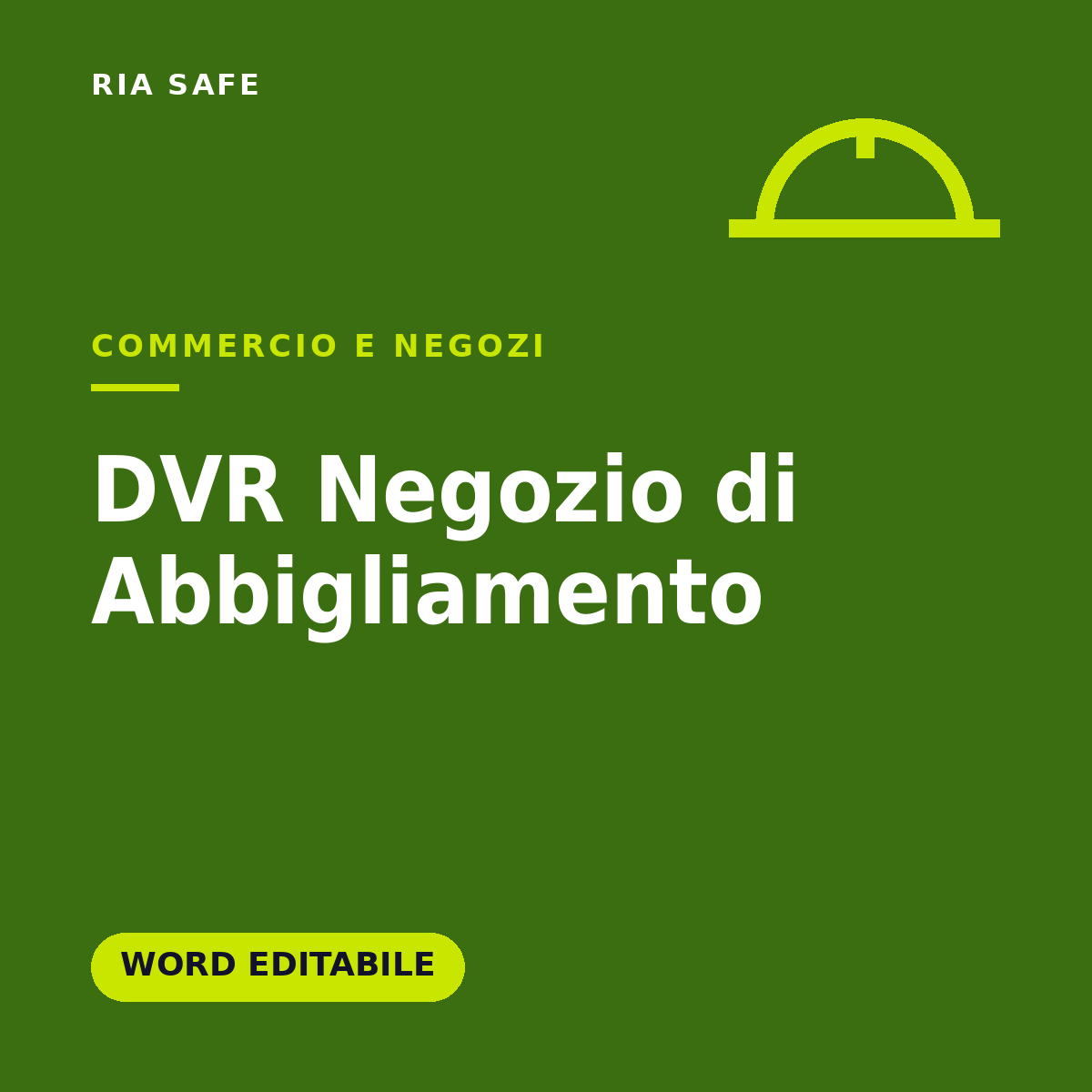 DVR Negozio di Abbigliamento Word Editabile – Valutazione Rischi
