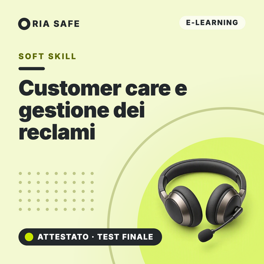 Corso Customer care e gestione dei reclami