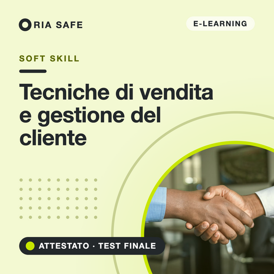 Corso e-learning Tecniche di vendita