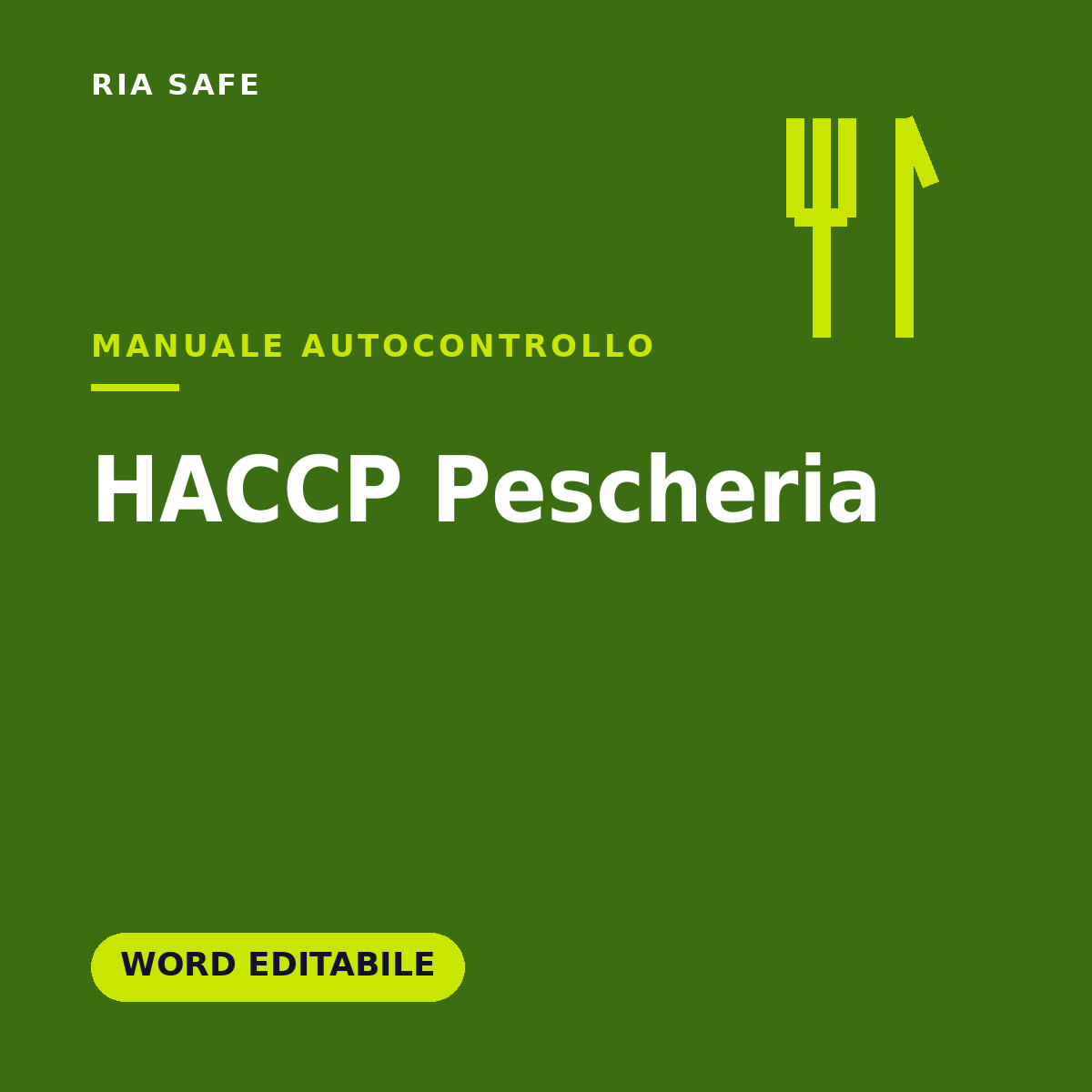 Manuale HACCP Pescheria Word Editabile – Documento Obbligatorio
