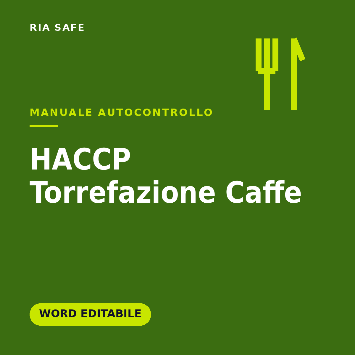 Manuale HACCP Torrefazione Caffè Word Editabile – Documento Obbligatorio