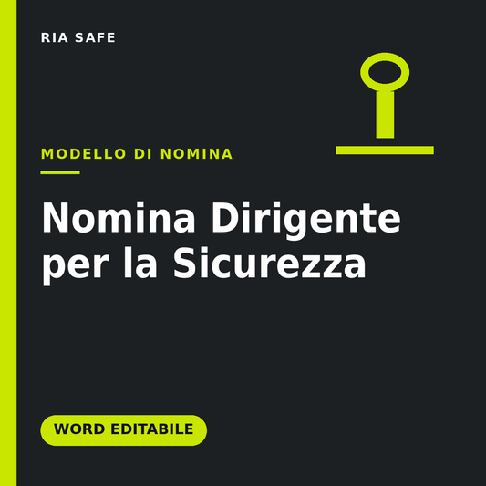 Nomina Dirigente per la Sicurezza