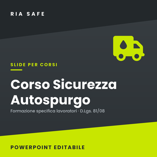 Slide Corso Sicurezza Autospurgo – Formazione Specifica Lavoratori