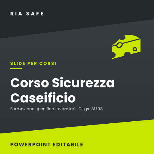 Slide Corso Sicurezza Caseificio – Formazione Specifica Lavoratori