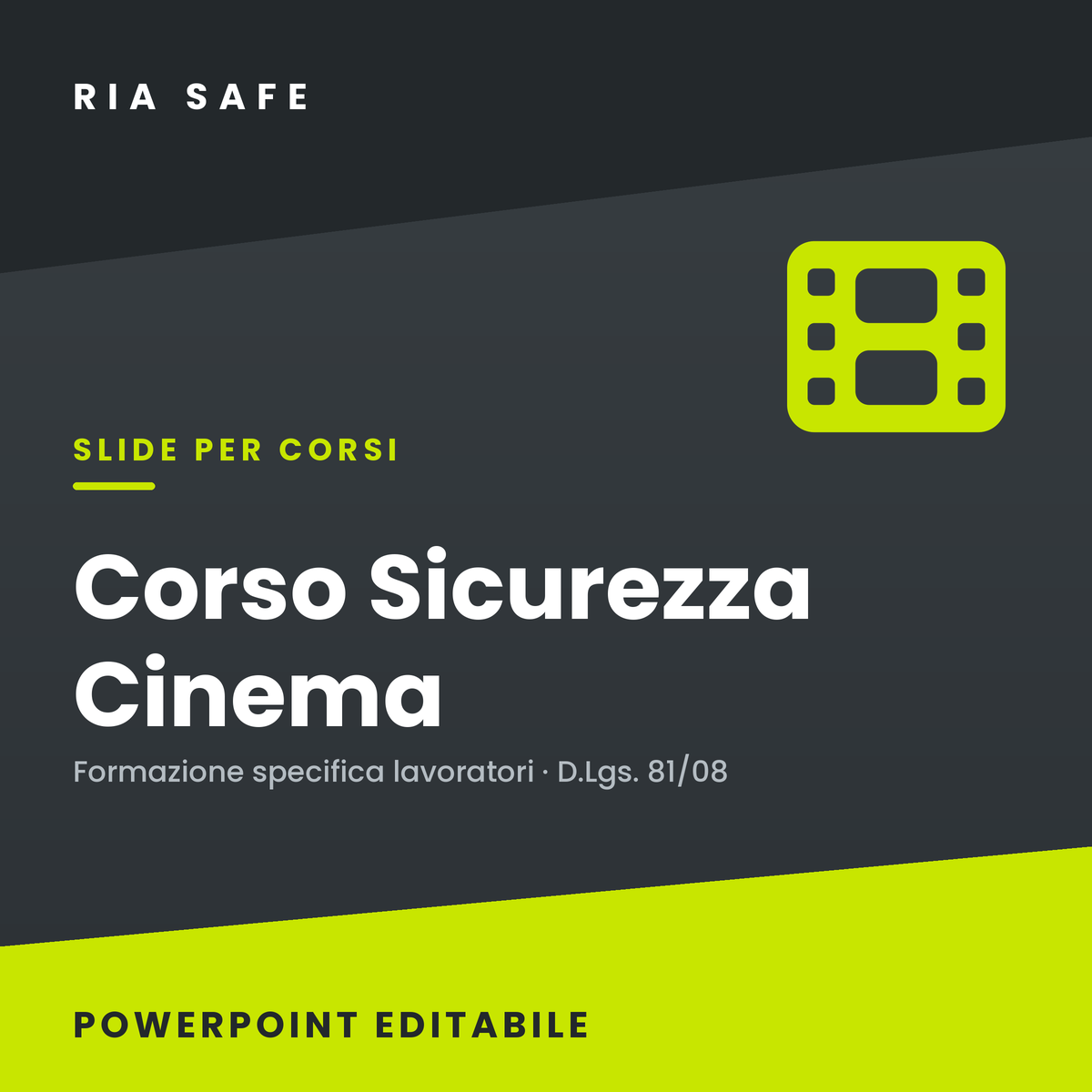 Slide Corso Sicurezza Cinema – Formazione Specifica Lavoratori