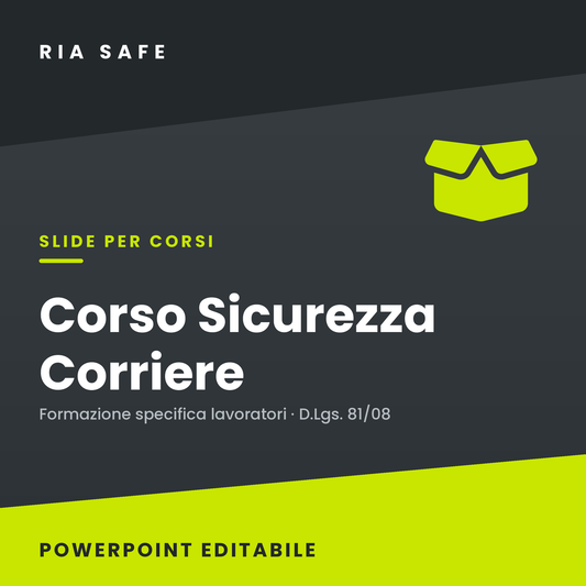 Slide Corso Sicurezza Corriere – Formazione Specifica Lavoratori