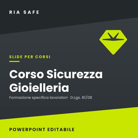 Slide Corso Sicurezza Gioielleria – Formazione Specifica Lavoratori