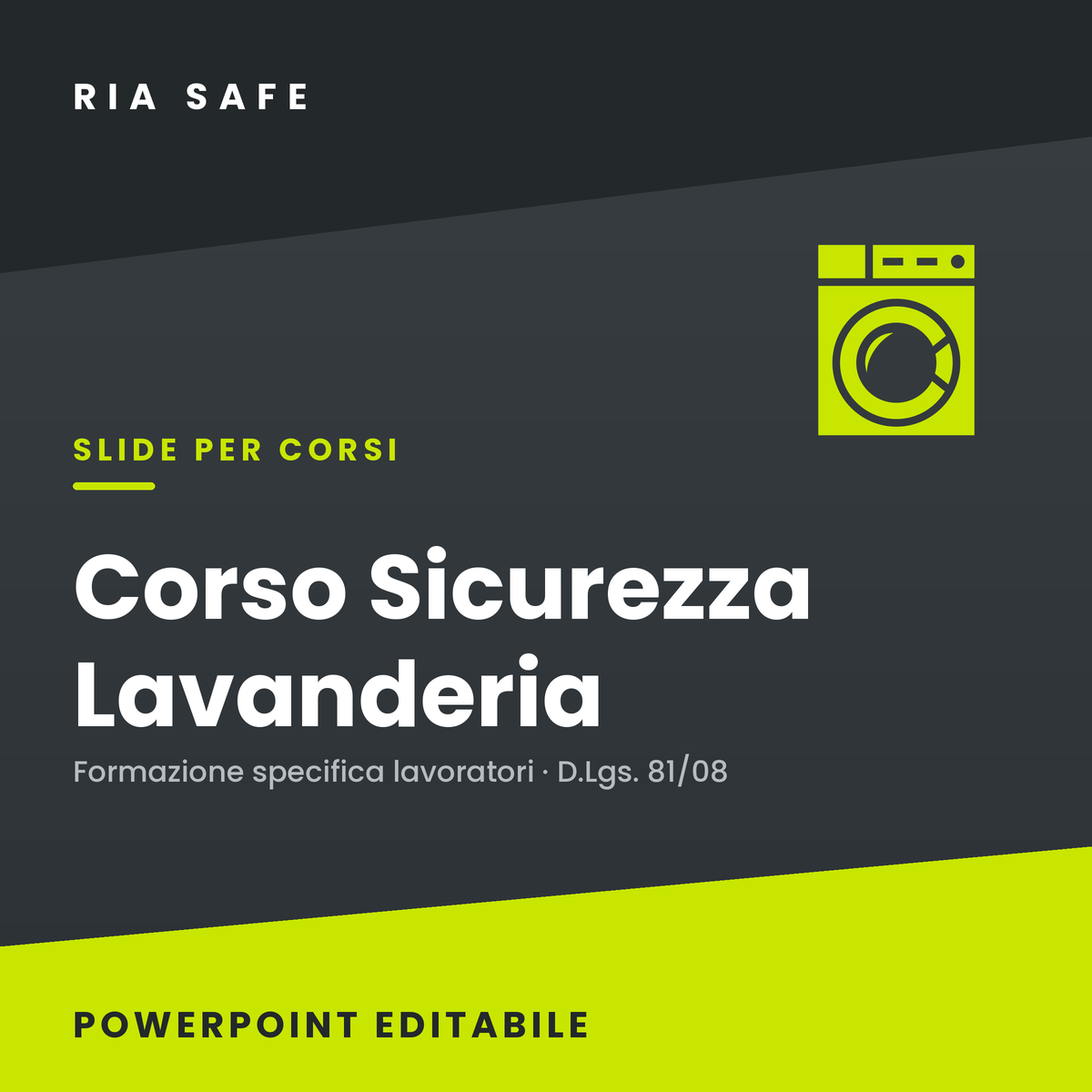 Slide Corso Sicurezza Lavanderia – Formazione Specifica Lavoratori