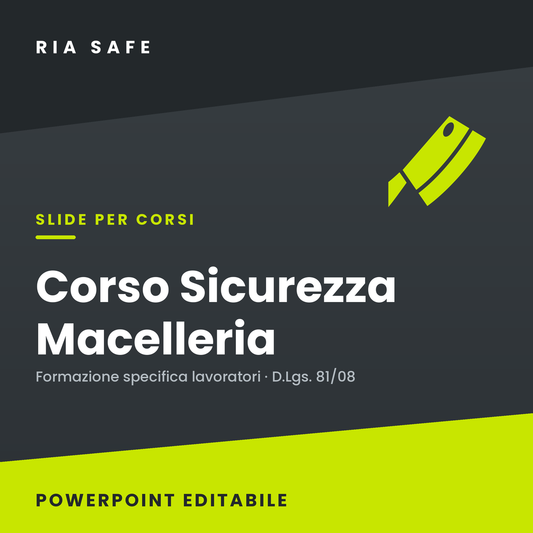 Slide Corso Sicurezza Macelleria – Formazione Specifica Lavoratori