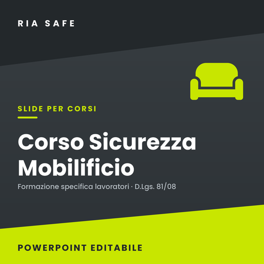 Slide Corso Sicurezza Mobilificio – Formazione Specifica Lavoratori