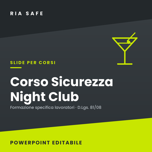 Slide Corso Sicurezza Night Club – Formazione Specifica Lavoratori