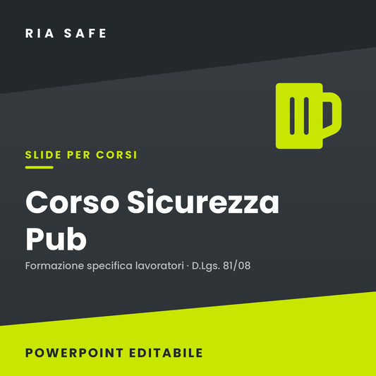 Slide Corso Sicurezza Pub – Formazione Specifica Lavoratori