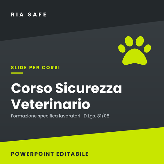Slide Corso Sicurezza Veterinario – Formazione Specifica Lavoratori